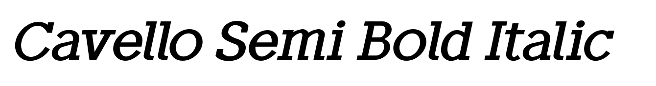 Cavello Semi Bold Italic